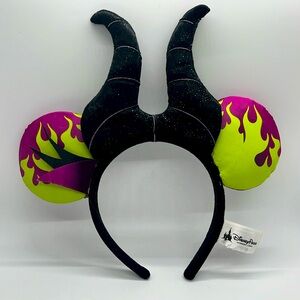 Disney parks Maleficent Horn Flames Ears Rare